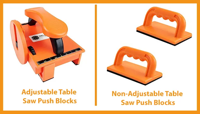 Differences Between Adjustable and Non-Adjustable Table Saw Push Blocks