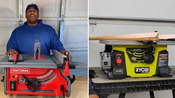 12 Differences Between Craftsman and Ryobi Woodworking Table Saw