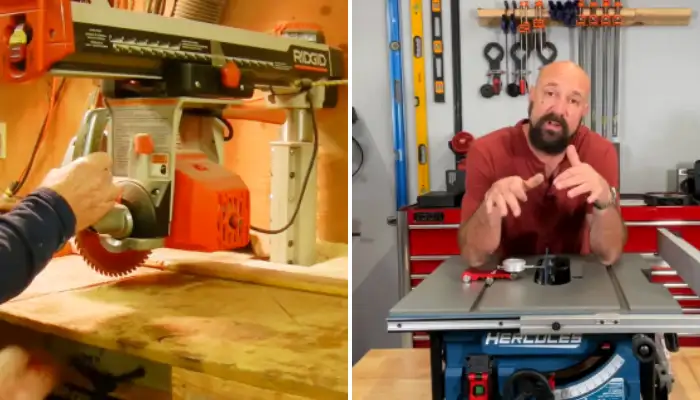 Radial Arm Saw vs Table Saw: Differences