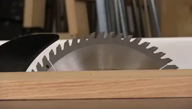 What happens if the table saw blade is too high