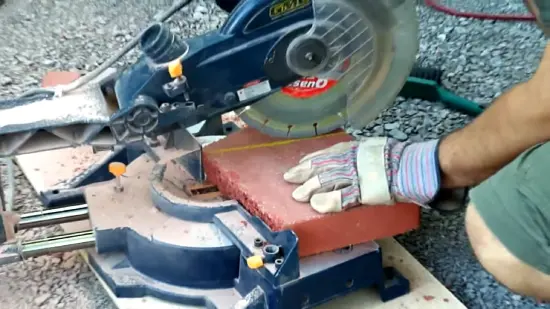 Steps on How Can You Cut Pavers with a Miter Saw