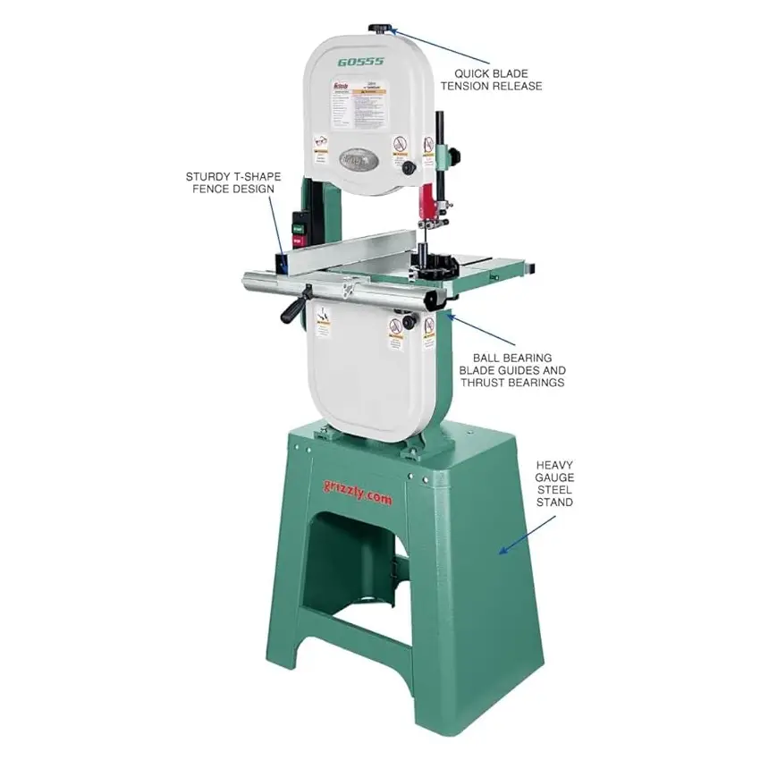 Grizzly Industrial 14-Inch Bandsaw for Woodworkers