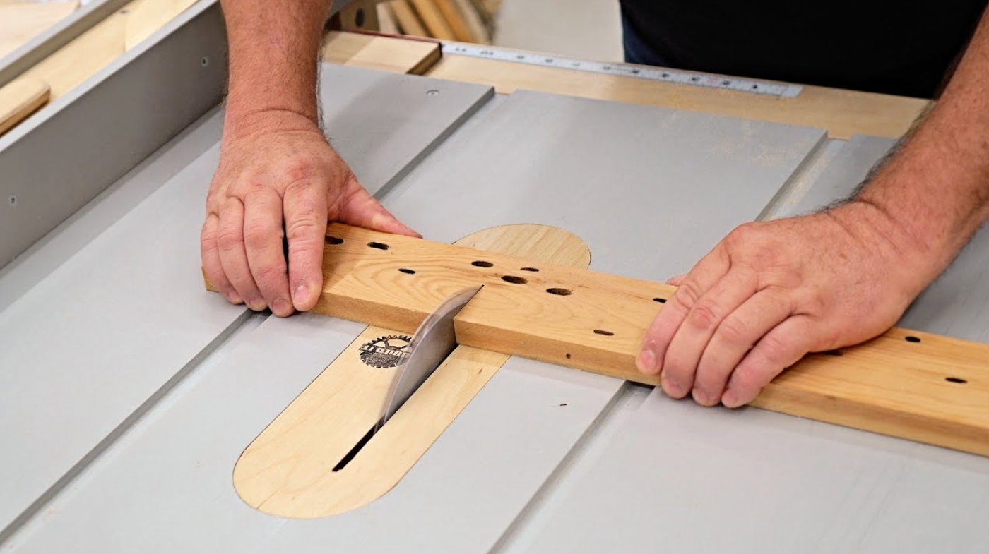 how is wood cut when crosscutting with a table saw