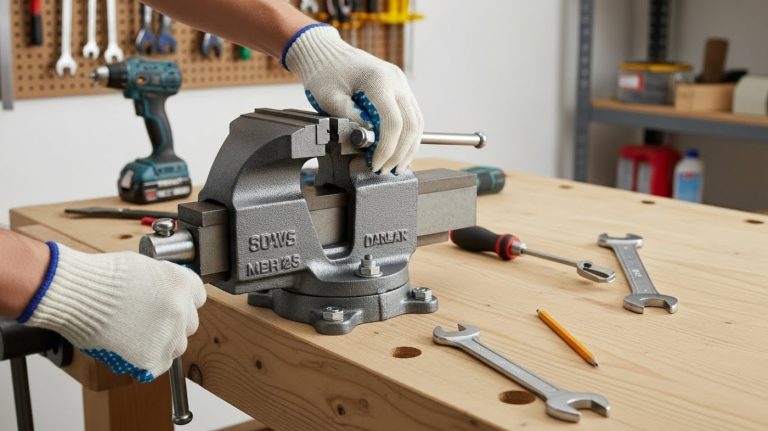 how to mount a bench vise