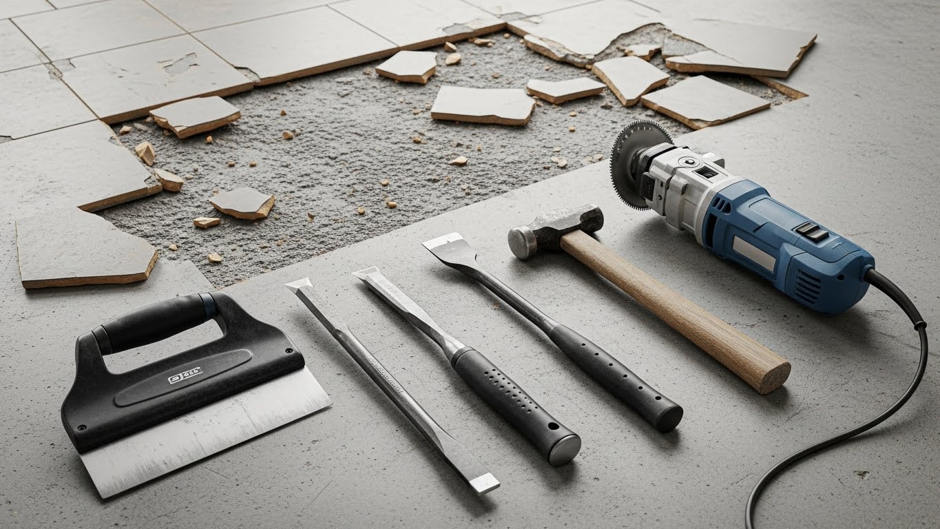 best tool for removing tile from concrete floor