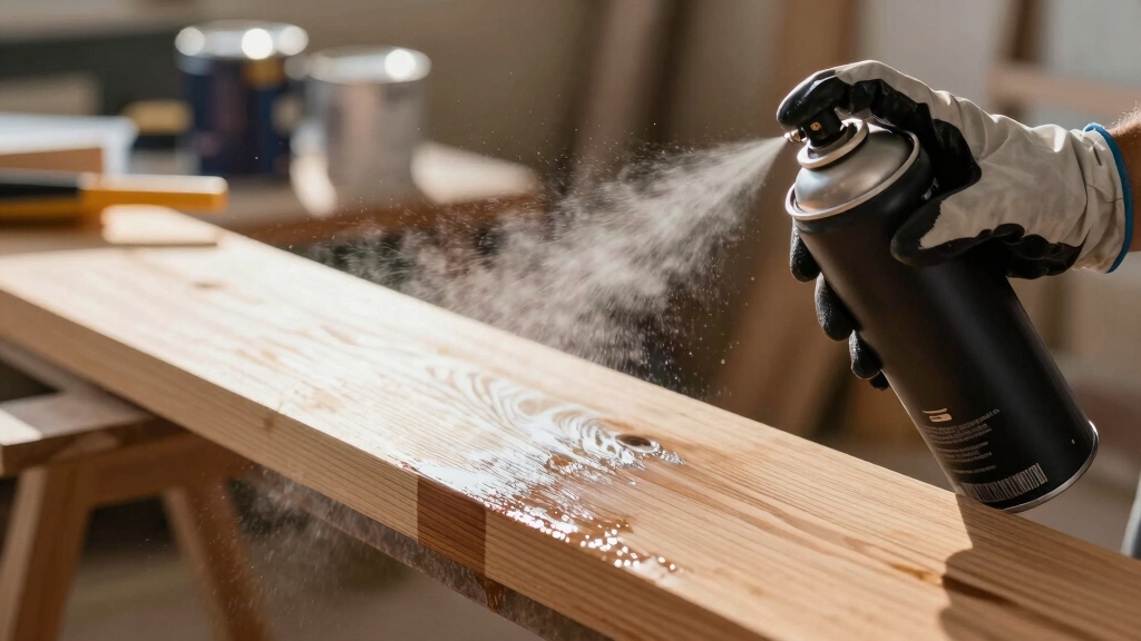 preparing wood for spray painting