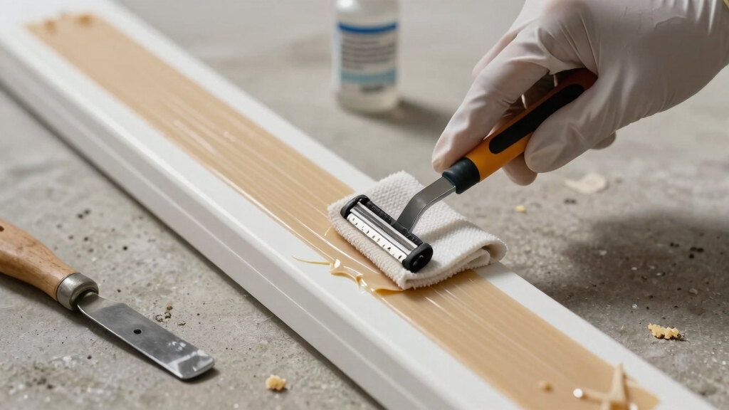 remove dried construction adhesive