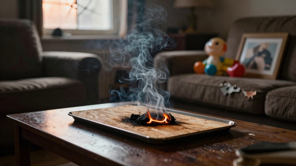 don t burn plywood indoors