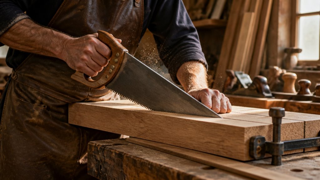 hand sawn thin wood slabs