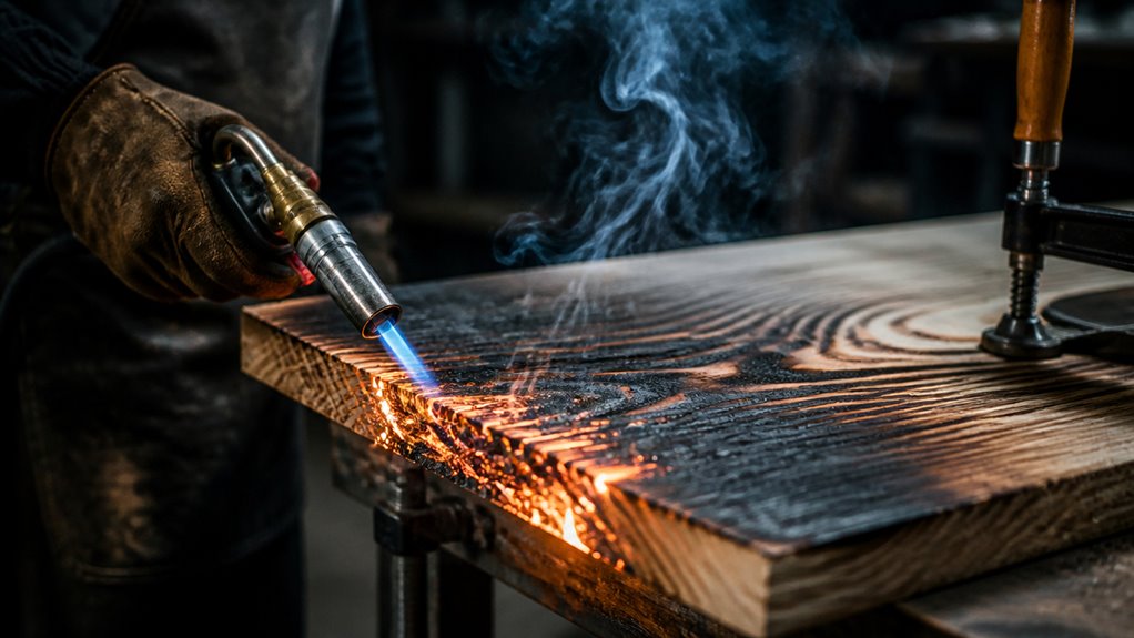 safely ignite unfinished plywood