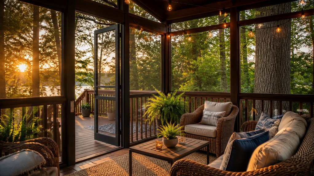 screening a roofless deck